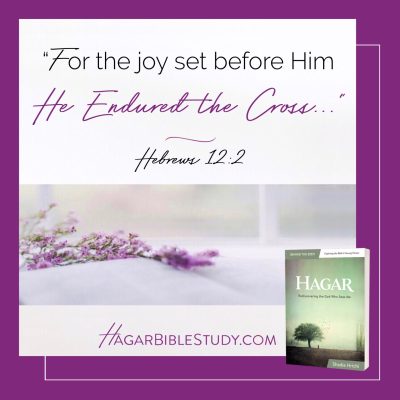 Text on image reads for the joy set before Him He endured the Cross Shadia Hrichi